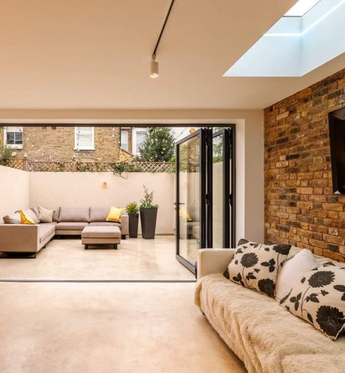 Polished concrete lounge
